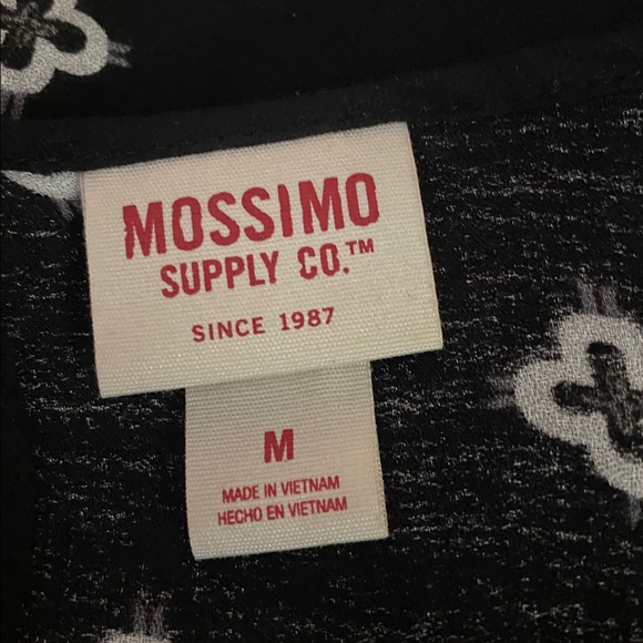 Mossimo Supply Co. Black & White pattern tunic top with Cut-Out Sleeves 🖤🖤 M - Picture 8 of 11